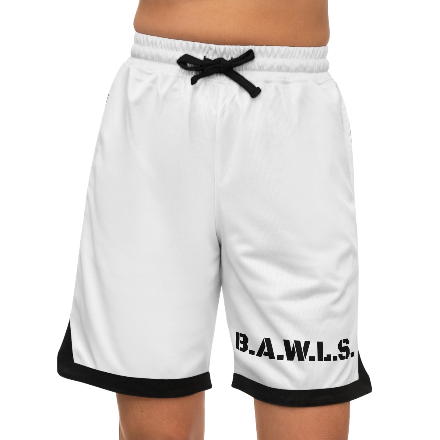 B.A.W.L.S. Basketball Rib Shorts - Bad Attitude Words Logos & Sportswear