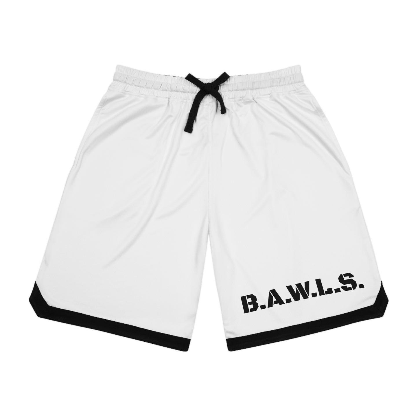 B.A.W.L.S. Basketball Rib Shorts - Bad Attitude Words Logos & Sportswear